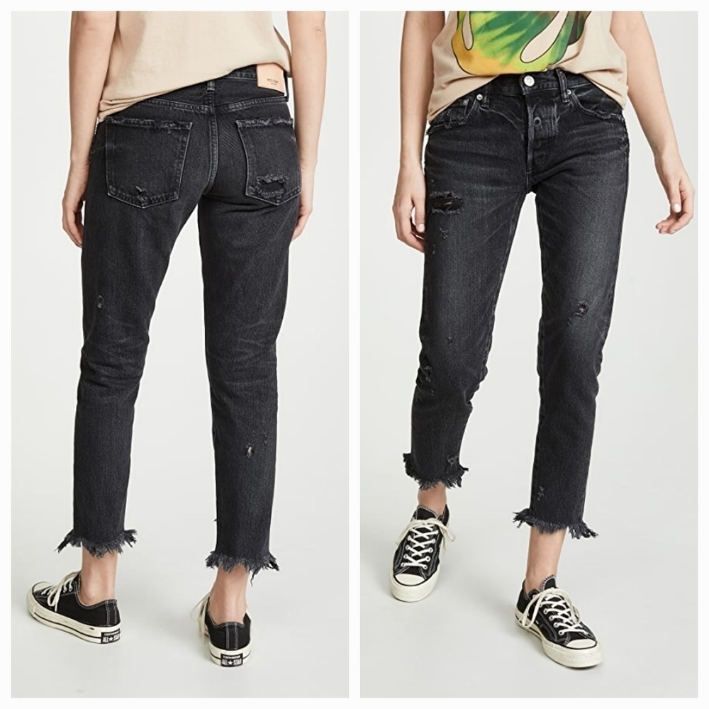 Moussy Vintage MV Kelley Tapered Jeans in Black size 26 NWT